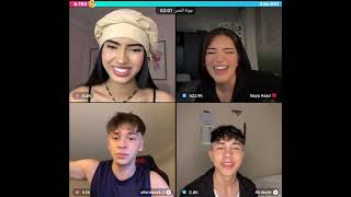 هيام مع نايا رباعي مع علي وعلي الاتراك دردشة ووناسة اجواء ضحك واعتزار علي من هيام