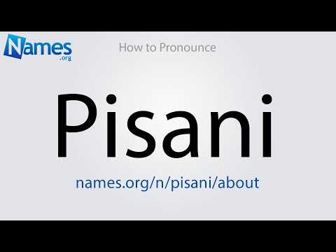 How to Pronounce Pisani