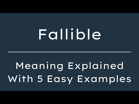 What Does Fallible Mean? Fallible Meaning in English With 5 Example Sentences