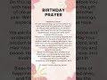 Birthday Prayer Blessings Be With You