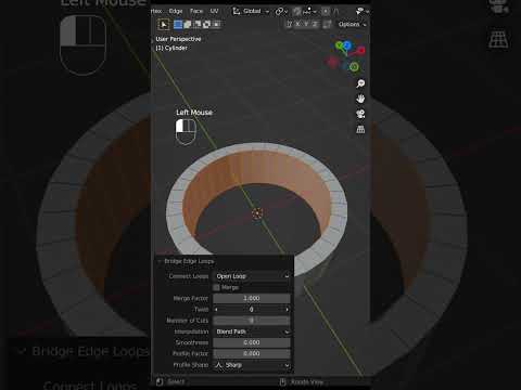 Blender Tips - Bridge Edge Loops Holes