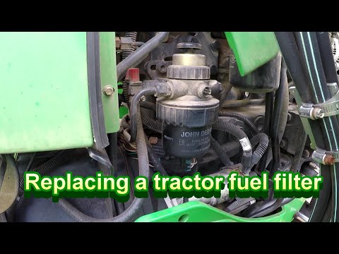 Replacing a tractor fuel filter; John Deere 5520 fuel filter