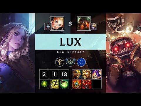 Lux Support vs Nautilus - EUW Challenger Patch 25.05