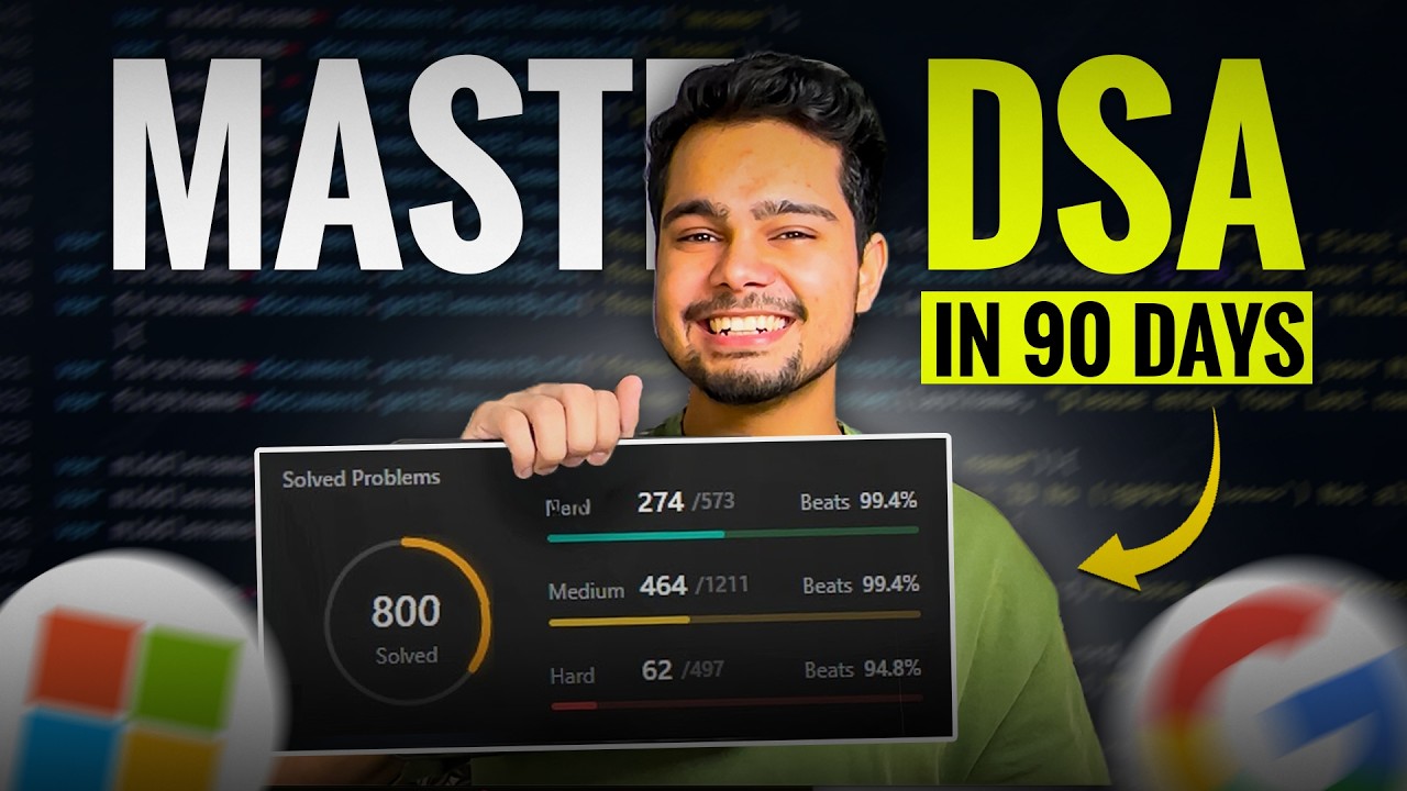 3 Months DSA Roadmap! 🔥 Beginner to Advanced Level! | How to use AI and start from zero & get a JOB!