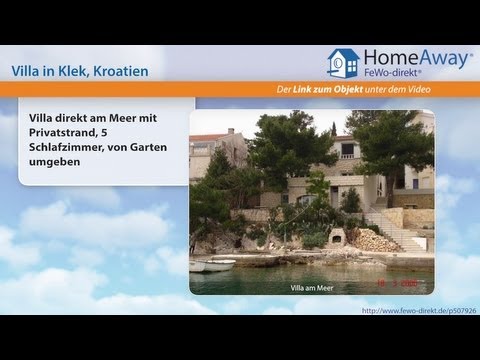 Dalmatien: Villa direkt am Meer mit Privatstrand, 5 Schlafzimmer, von Garten - FeWo-direkt.de Video