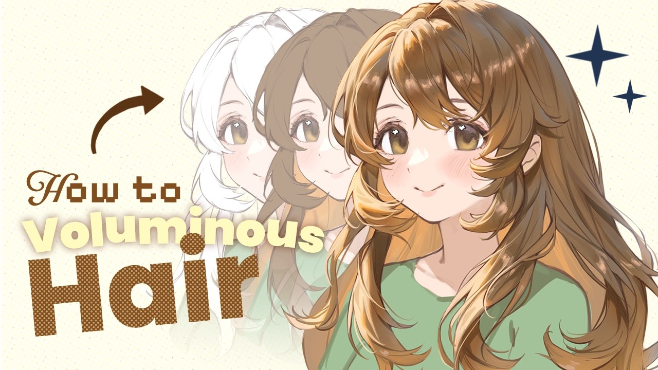 How I render voluminous hair in 7 steps ☁ step by step tutorial