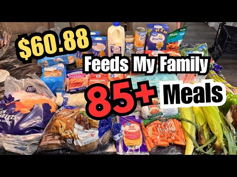 $60 Tight Grocery Budget Feeds My Family 85+ Individual Meals || Cheap Ways To Feed Large Familes
