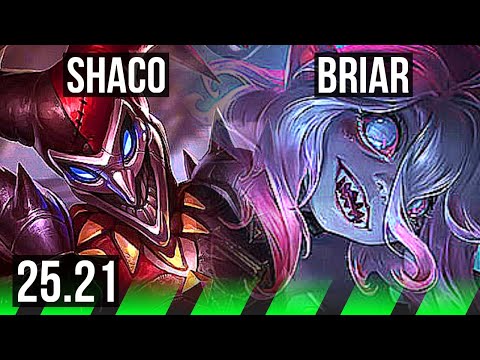 SHACO vs BRIAR (JGL) | 11/1/9, Rank 9 Shaco, Dominating | BR Grandmaster | 25.21
