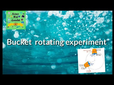 Bucket rotating experiment | Why does water stay in the bucket when we rotate a bucket