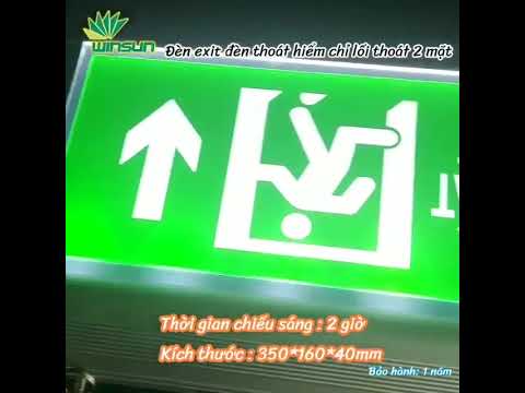 Đèn exit đèn thoát hiểm chỉ lối thoát 2 mặt YIFEI mặt mica độ sáng cao YF-1067