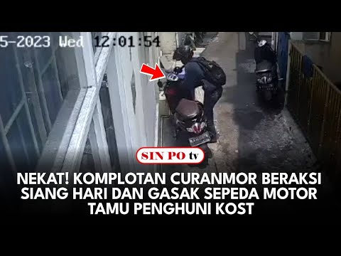 Nekat! Komplotan Curanmor Beraksi Siang Hari Dan Gasak Sepeda Motor Tamu Penghuni Kost