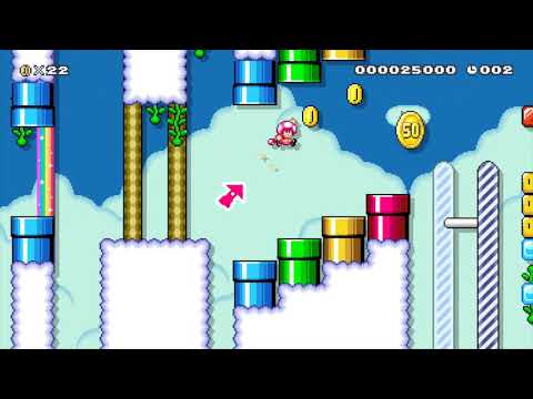 Super Mario Maker 2 "Rainbow Run (20s)" by YTBeef_21 (No Commentary)
