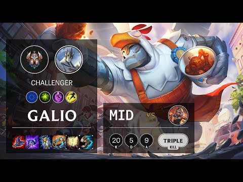 Galio Mid vs Qiyana - EUW Challenger Patch 10.3