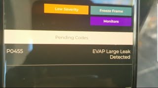 How to fix code P0455 Evap Large leak detected on dodge charger 2007, canister purge valve