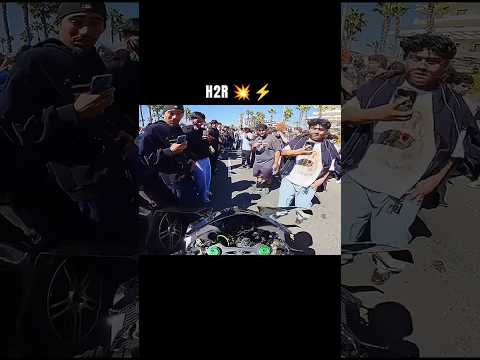 Look that recation in ninja h2r bike sound voice over #h2 #ninjah2r