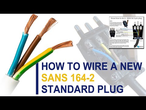 How to wire/rewire the new IONN CM1-B SANS 164-2 Standard South African Power Plug