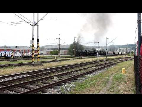 Příjezd 555.3008 a Br52 na Rendez 2012 se zátěží