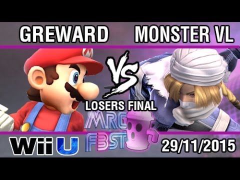 [Mr. C Fest 3] Greward (Mario) vs Monster VL (Sheik) SSB4 Losers Final - Top 8