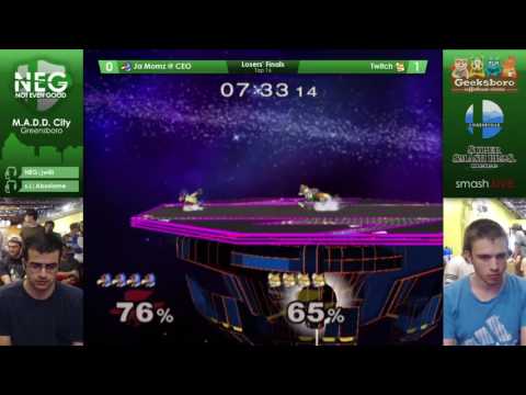 MADD City Greensboro Top 16 LF - Ja Momz @ CEO (Falco) vs Twitch (Fox)