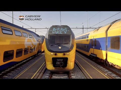 The improved entrance to the yard: Utrecht - Schiphol - Hoofddorp Opstel VIRM 3100 25 mrt 2022