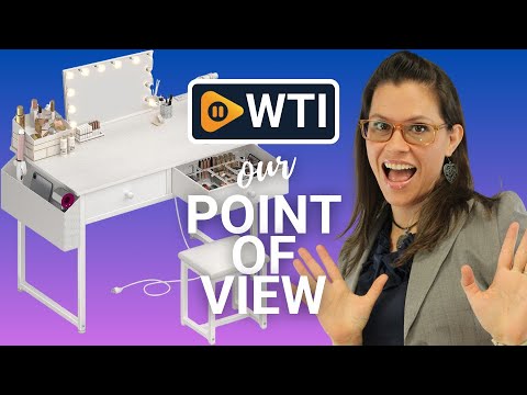White Makeup Vanity Desk with Chair no Mirror - WTI product video review