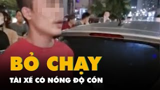 Chở trẻ em trên xe, tài xế có nồng độ cồn vẫn lao xe vào 4 cảnh sát để bỏ chạy