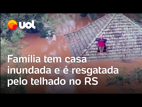 Inundação no Rio Grande do Sul: Família é resgatada pelo telhado em Cruzeiro do Sul; vídeo