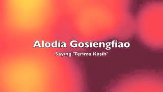 Alodia Gosiengfiao saying Terima kasih Thank you in Malay