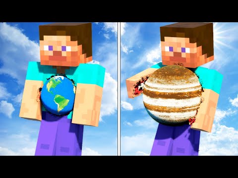 Mini To Big PLANETS vs STEVE! | Experiments in Teardown