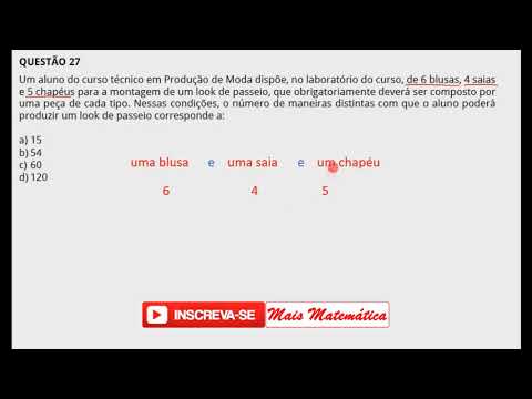 IFSULDEMINAS 2018 - Técnico Integrado - Análise Combinatória