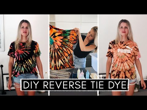 So geht´s richtig: DIY Reverse Tie Dye - T-Shirts mit Bleiche färben und batiken | Anleitung