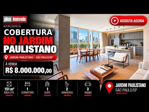 Vídeo do imóvel — Apartamento à venda com 151m², 1 suíte  e 3 vagas - Jardim Paulistano