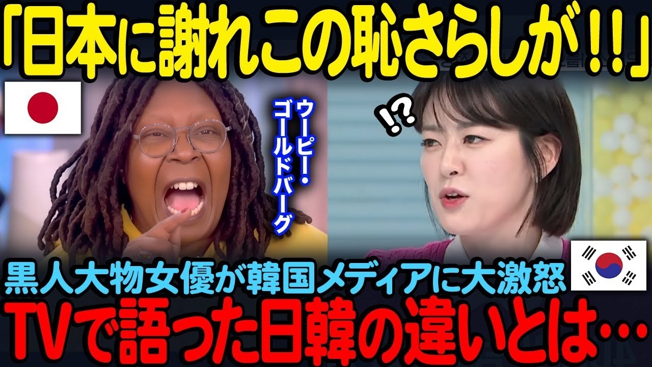 「日本に謝れ！！」ウーピー・ゴールドバーグが韓国メディアに大激怒TVで語った日韓の違いとは？【海外の反応】＃海外の反応＃日本称賛