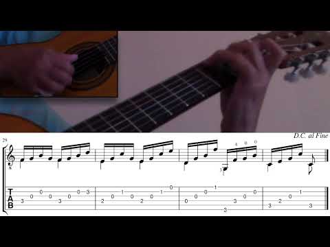 Andantino in Am - Ferdinando Carulli | Classical Guitar TAB