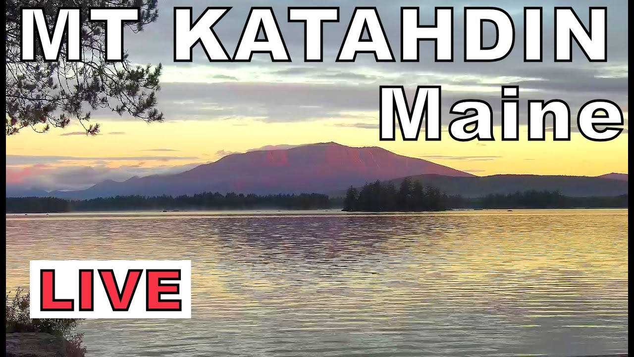 Live webcam view of Mount Katahdin Over Millinocket Lake