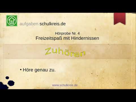 Vorlesetext / Hörprobe Nr. 4: Freizeitspaß mit Hindernissen