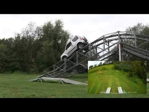 Jimny auf einem Pacour mit Verschränkungs- und Steilpassagen (über 40 Grad)