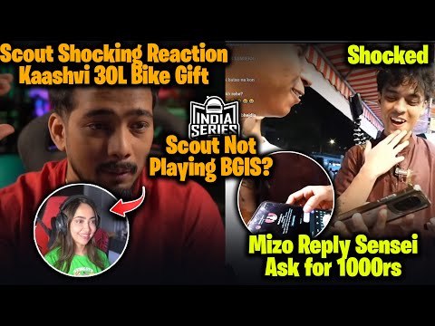 Scout Shocked by Kaashvi Bike Gift😲 Mizo Reply Sensei Ask for 1000rs😂 Team Scout BGIS | RNTX