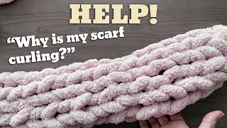 How to STOP Your Finger Knit Scarf From Curling