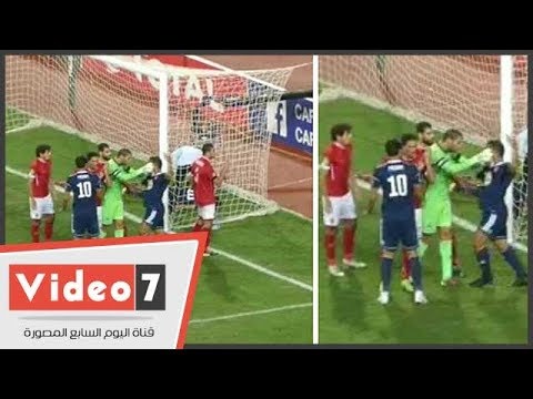 شاهد ماذا فعل شريف اكرامى مع لاعب النجم الساحلى بعد التحام بينهما