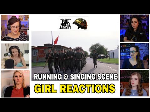 Girl Reactions Running & Singing Soldier Full Metal Jacket (1987) Movie Reaction