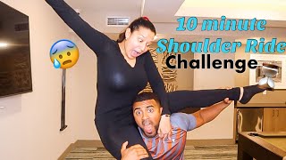 Download lagu 10 minute shoulder ride challenge | She almost fell!!! mp3