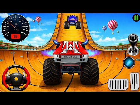 Monster Truck Mega Ramp Impossible Driver - Mega Ramp Car Stunt Master Simulator - Android Gameplay