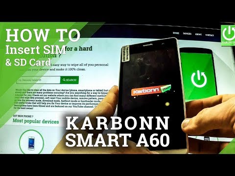 How to insert SIM card and Micro SD card in KARBONN SMART A60