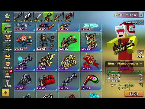 My 3 year old pixel gun account tour ( i did quit for 1 year and I have school) (Pixel Gun 3d)