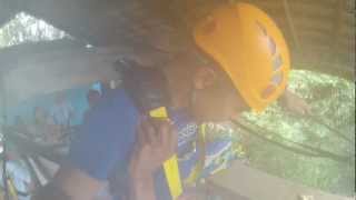 preview picture of video 'Ugong Rock Zip Line (saltwater damaged GoPro)'