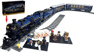LEGO Alternate Build LEGO Ideas 21344 Orient Express Motorized Pere Marquette Train w/ Lights (4K)