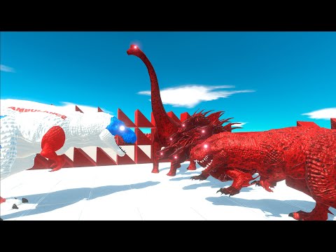 ⚡VIRUS HYDRA & T-REX vs DOCTOR T-REX DEANT RUN in HOSPITAL - 🦖 Animal Revolt Battle Simulator 🦕