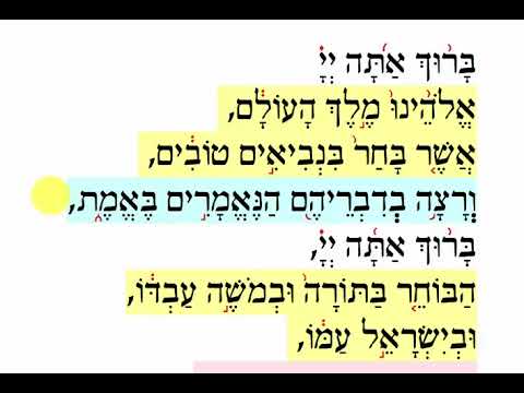 Blessing before Haftarah