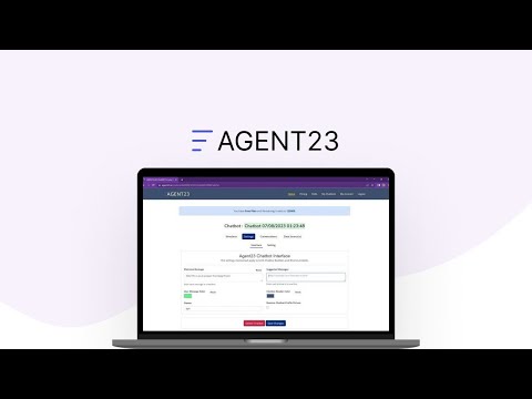 Agent23 AI Lifetime Deal $49 - Create custom AI Chatbots using your own data